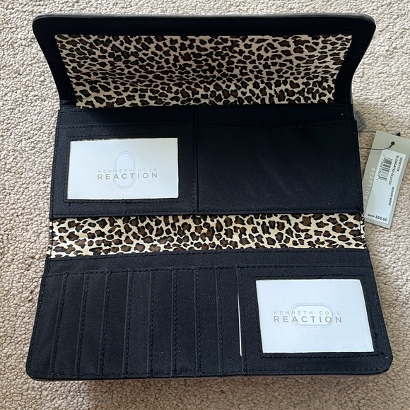 Kenneth Cole Reaction Trifold Elongated Clutch Wallet - Picture 6 of 8